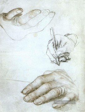  Hans Werke - Studien der Hände des Erasmus von Rotterdam Renaissance Hans Holbein der Jüngere